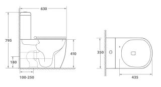 Унитаз напольный Ceruttispa Vince Tornado CT10373 безободковый со смывом торнадо белый
